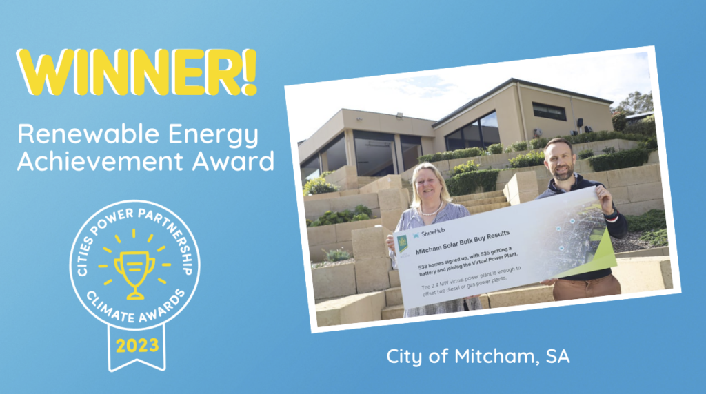 City of Mitcham Renewable Energy Achievement Award Winner